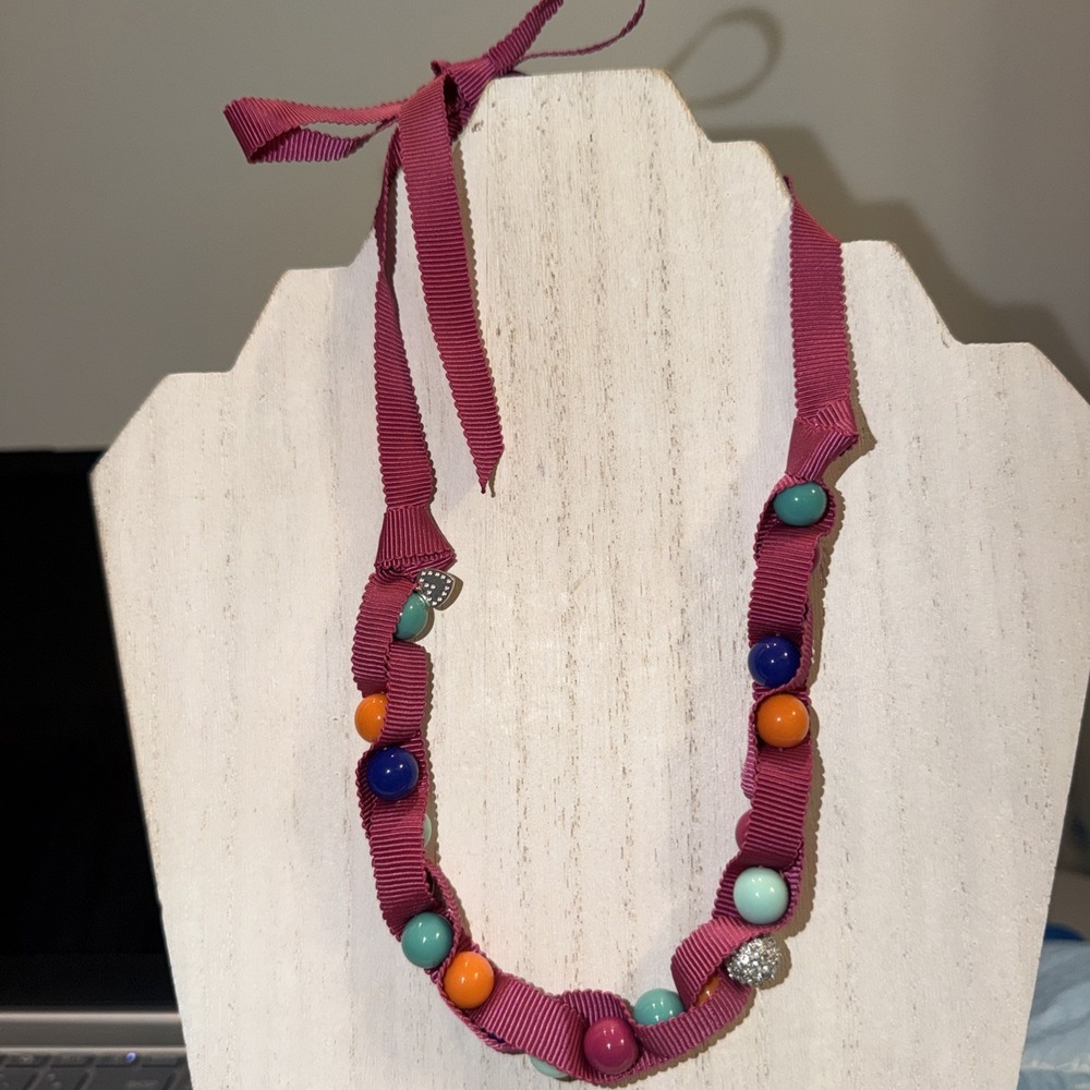 Stella And Dotโ Children's Multicolor Beaded Necklace On Pink Tie Strand